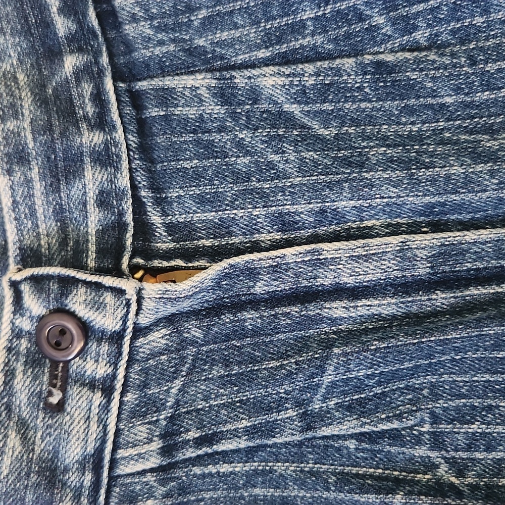 Vintage Made in USA Denim Skirt Striped Size S - Picture 3 of 7